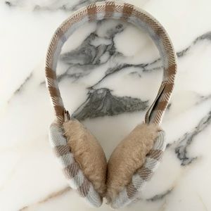 Authentic Burberry earmuffs - baby blue. Excellent condition!